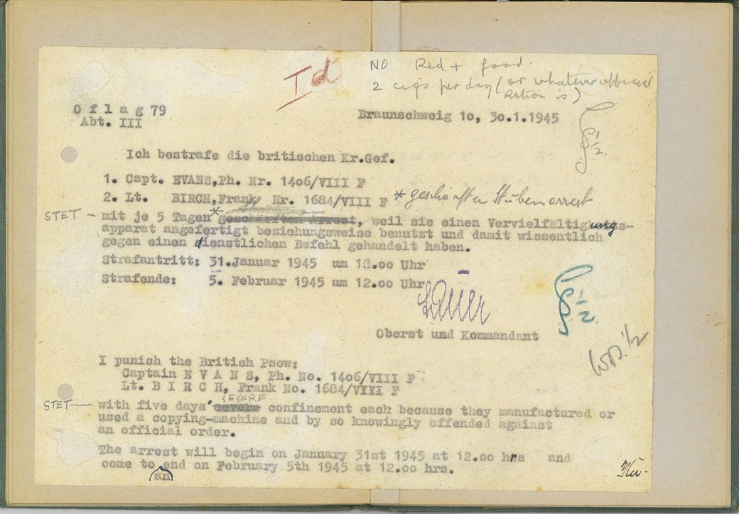 Solitary.... punishment on the discovery of the press